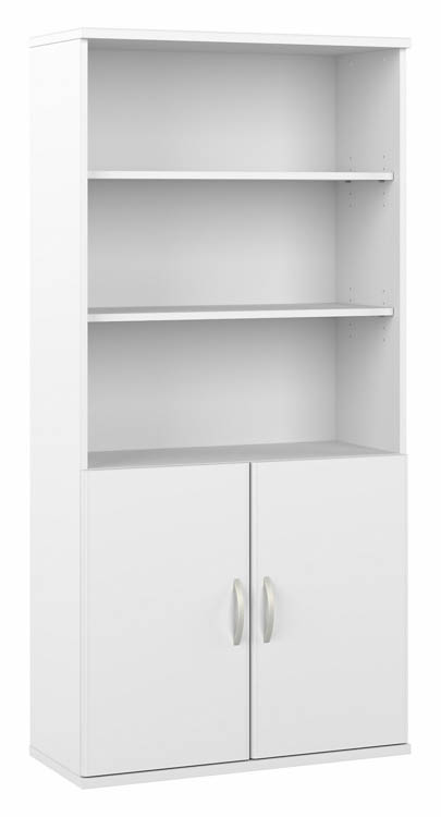 Tall 5 Shelf Bookcase with Doors by Bush