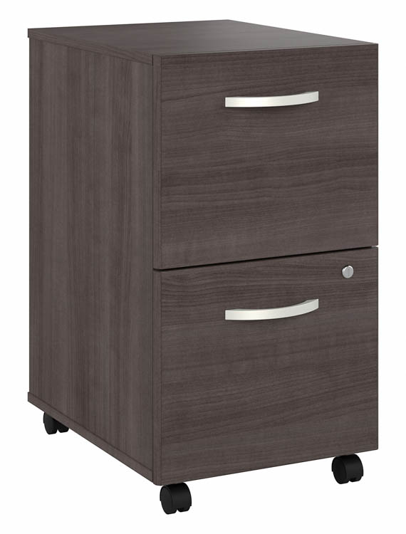 2 Drawer Mobile File Cabinet - Assembled by Bush