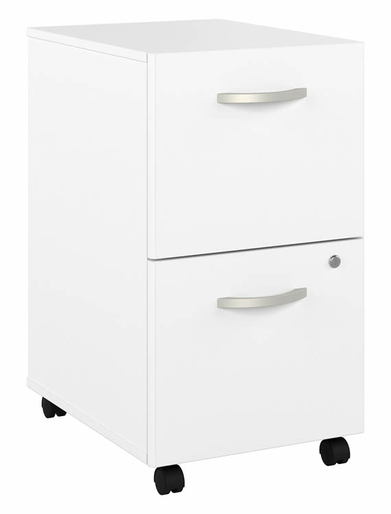 2 Drawer Mobile File Cabinet - Assembled by Bush