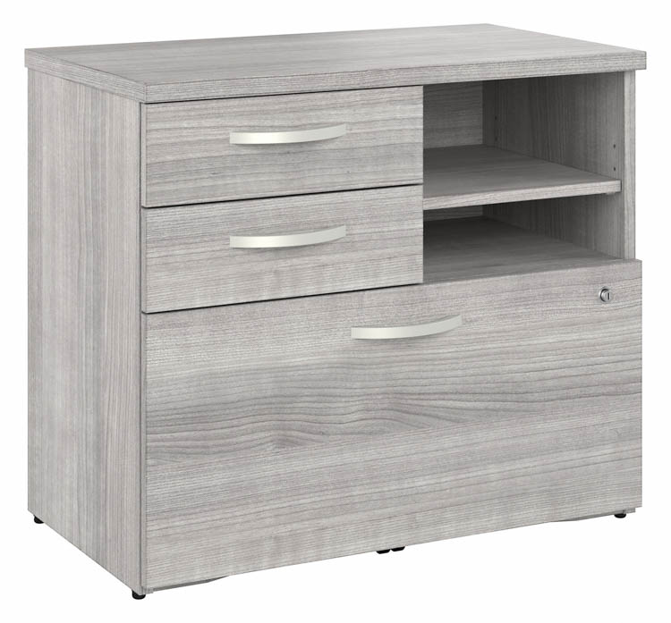 Storage Cabinet with Drawers and Shelves - Assembled by Bush