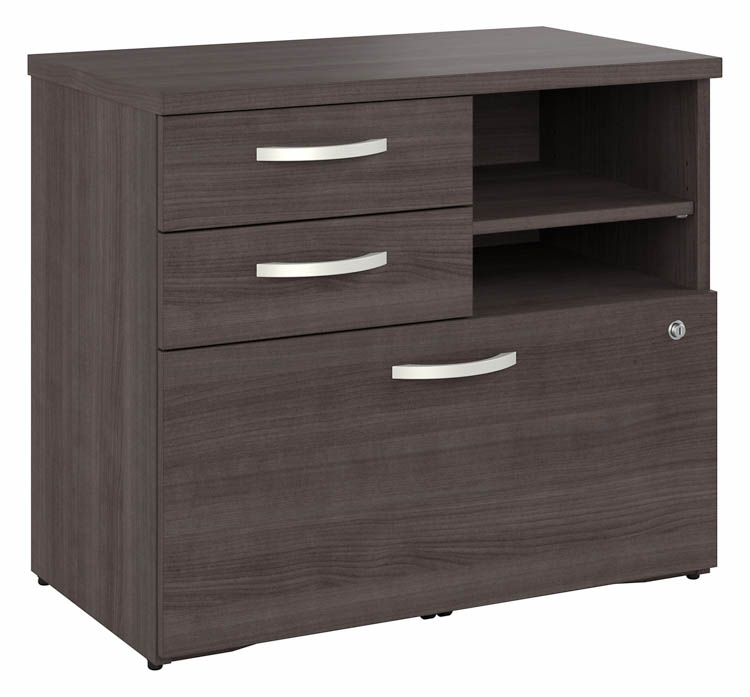 Storage Cabinet with Drawers and Shelves - Assembled by Bush