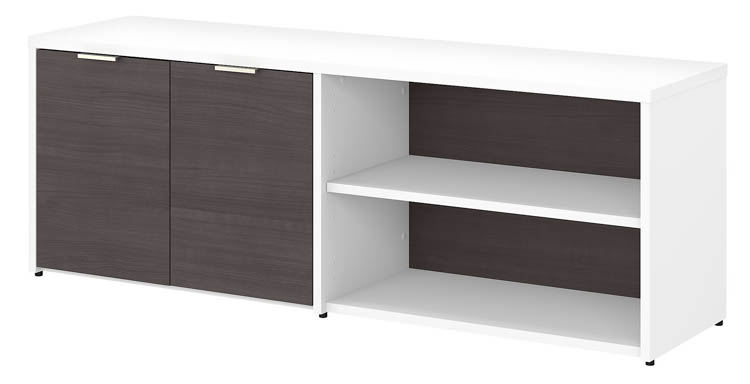 60in W Low Storage Cabinet with Doors and Shelves by Bush