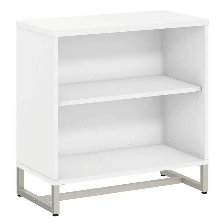2 Shelf Bookcase Cabinet by Bush Method Collection in White
