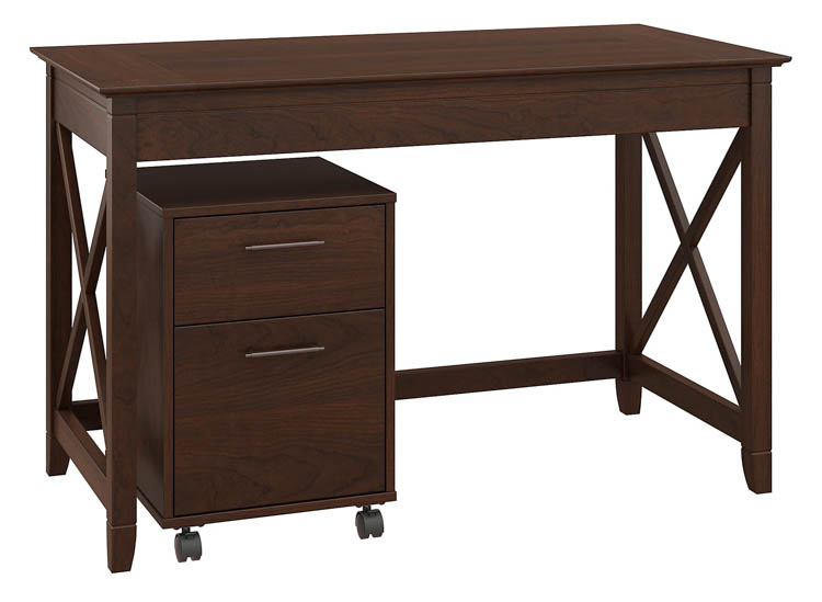 48in W Writing Desk with 2 Drawer Mobile File Cabinet by Bush