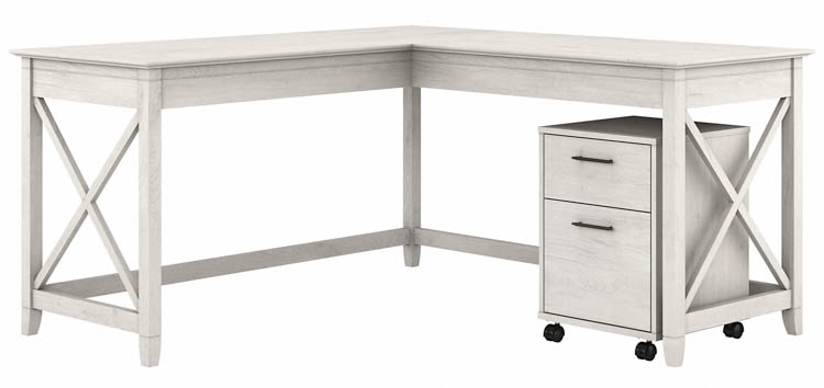 60in W L-Shaped Desk with Mobile File Cabinet by Bush