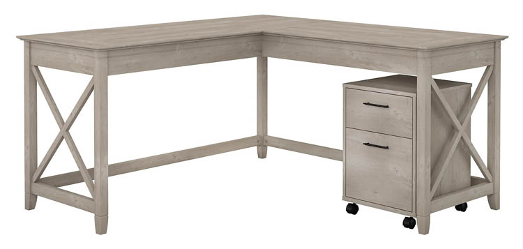 60in W L-Shaped Desk with Mobile File Cabinet by Bush