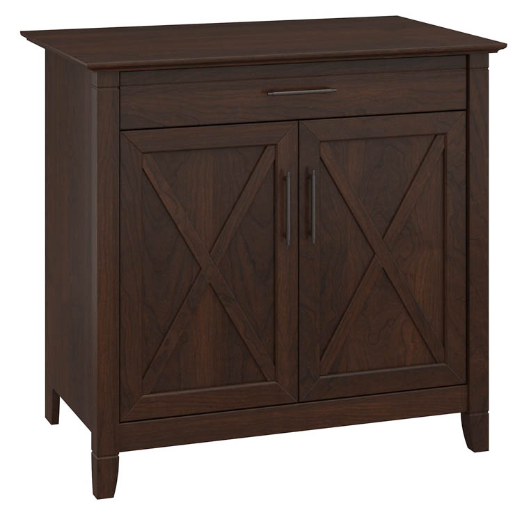 Secretary Desk with Keyboard Tray and Storage Cabinet by Bush