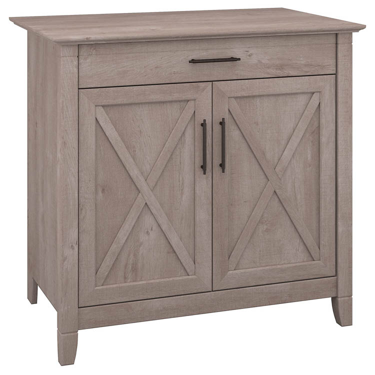 Secretary Desk with Keyboard Tray and Storage Cabinet by Bush