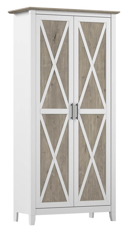 Tall Storage Cabinet with Doors and Shelves by Bush