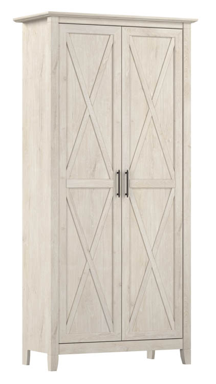 Tall Storage Cabinet with Doors and Shelves by Bush