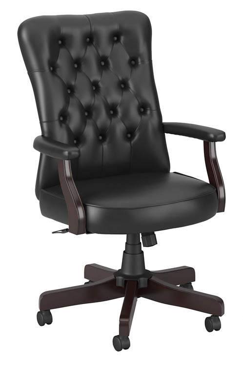 High Back Tufted Office Chair with Arms by Bush