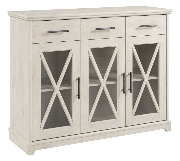 46in W Farmhouse Sideboard Buffet Cabinet with Drawers by Bush