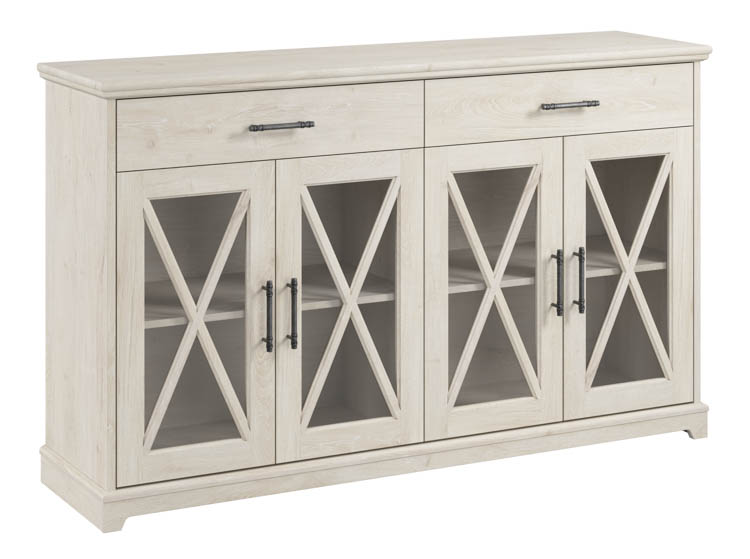 60in W Farmhouse Sideboard Buffet Cabinet with Drawers by Bush