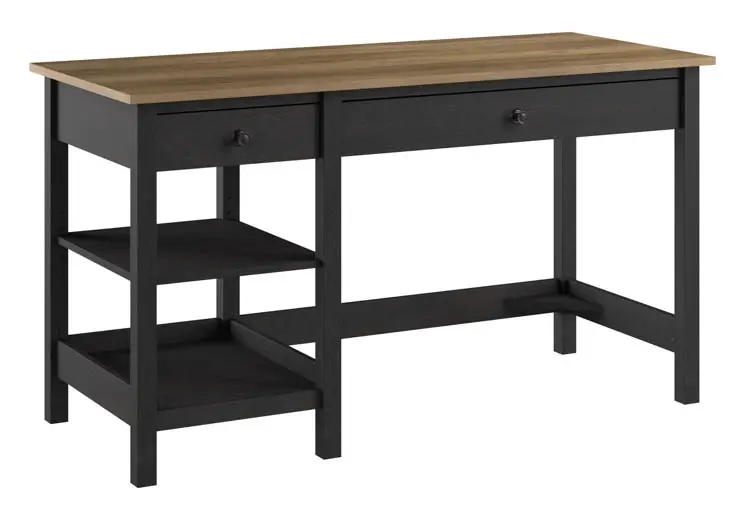 54in W Computer Desk with Shelves by Bush