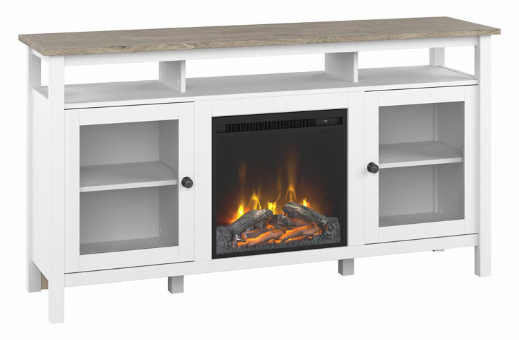 Electric Fireplace TV Stand for 70in TV by Bush