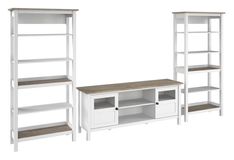 60in W TV Stand with Bookcases by Bush