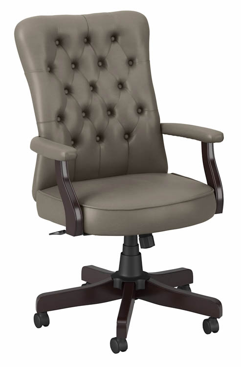 High Back Tufted Office Chair with Arms by Bush