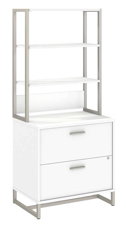 Lateral File Cabinet with Hutch by Bush