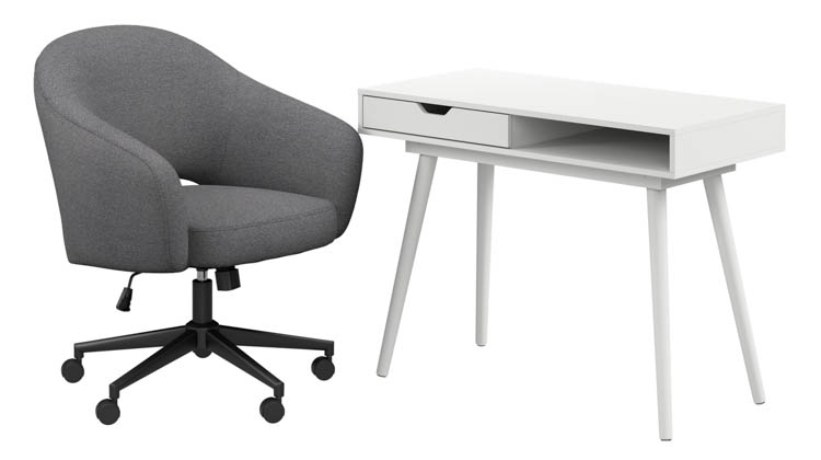 40in W Small Writing Desk and Chair Set by Bush