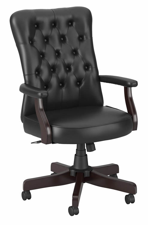 High Back Tufted Office Chair with Arms by Bush