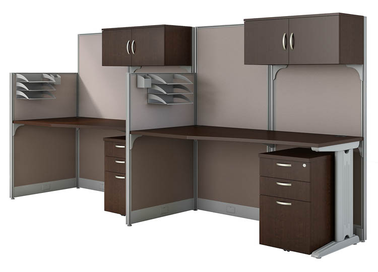 Set of 2 Workstations with Storage by Bush