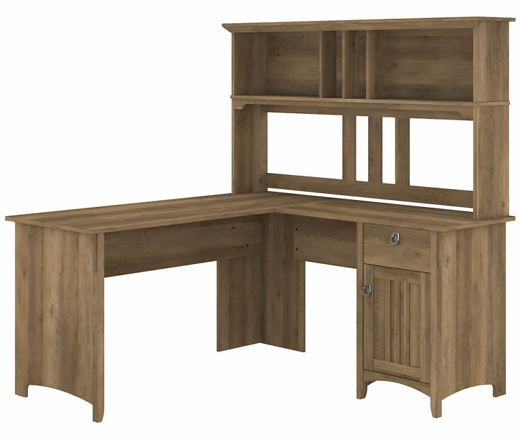 60in W L-Shaped Desk with Hutch by Bush