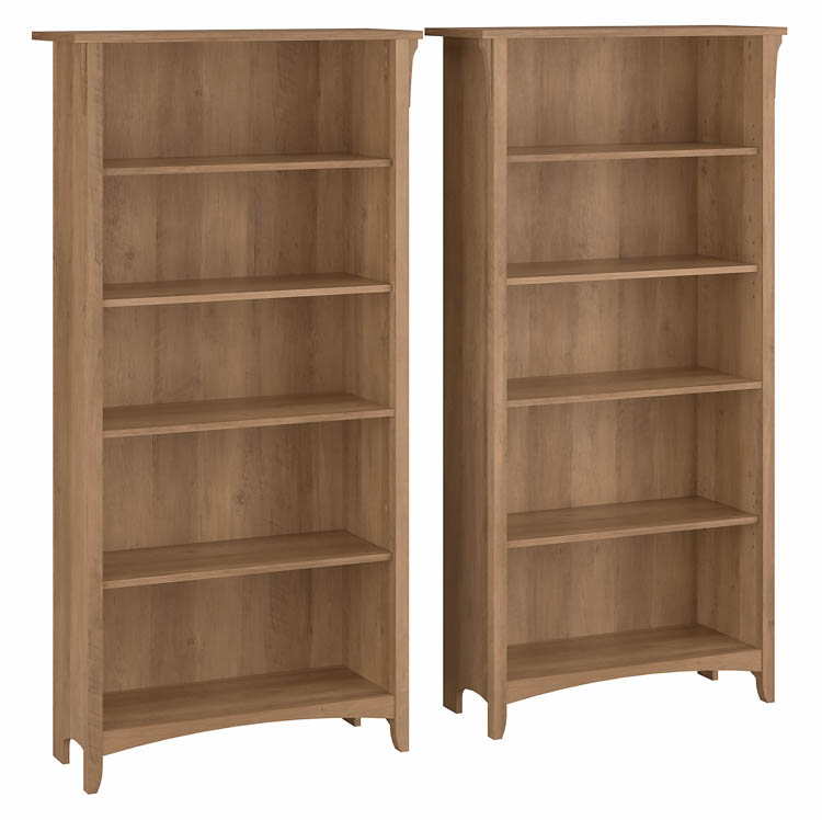 Tall 5 Shelf Bookcase (Set of 2) by Bush