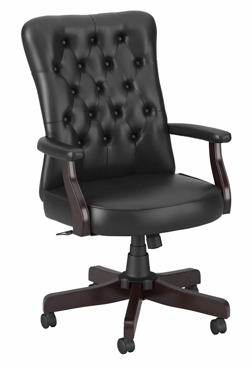 High Back Tufted Office Chair with Arms by Bush