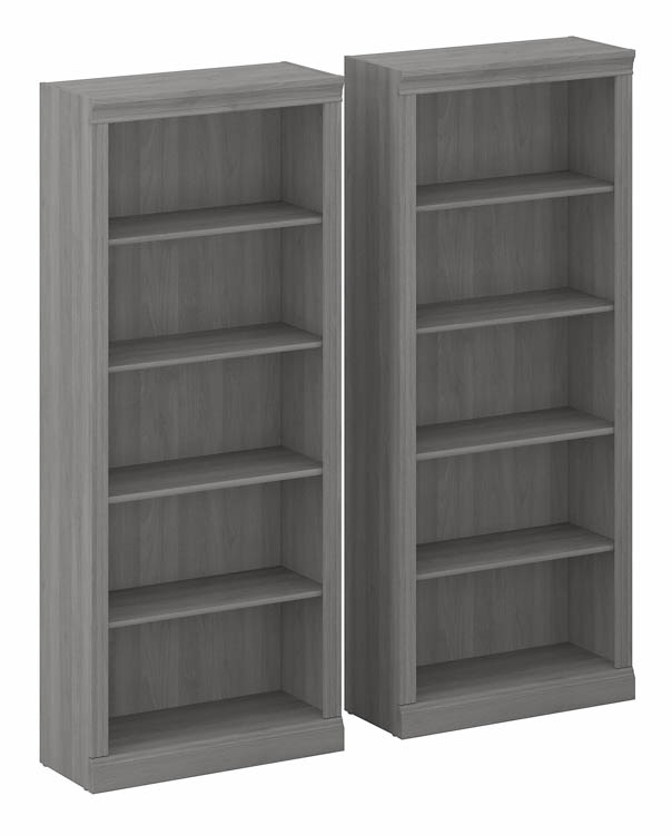 Tall 5 Shelf Bookcases (Set of 2) by Bush