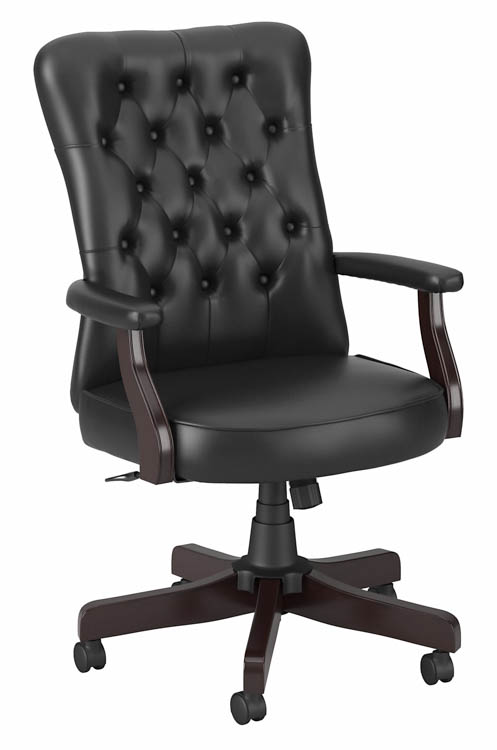 High Back Tufted Office Chair with Arms by Bush