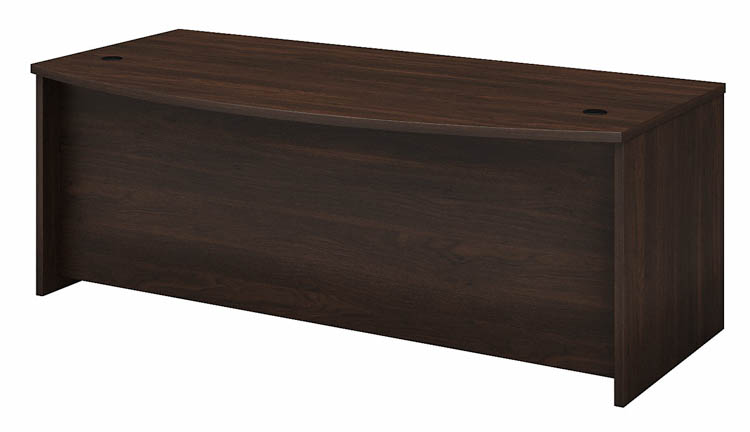 72in W x 36in D Bow Front Desk by Bush