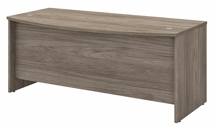 72in W x 36in D Bow Front Desk by Bush