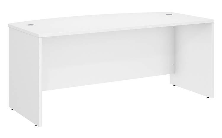 72in W x 36in D Bow Front Desk by Bush