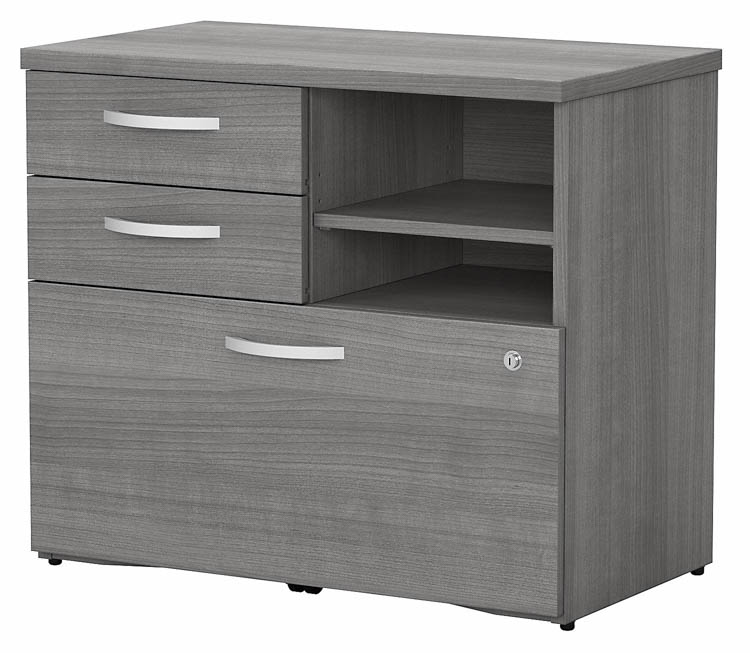 Office Storage Cabinet with Lateral File, Drawers and Shelves - Assembled by Bush