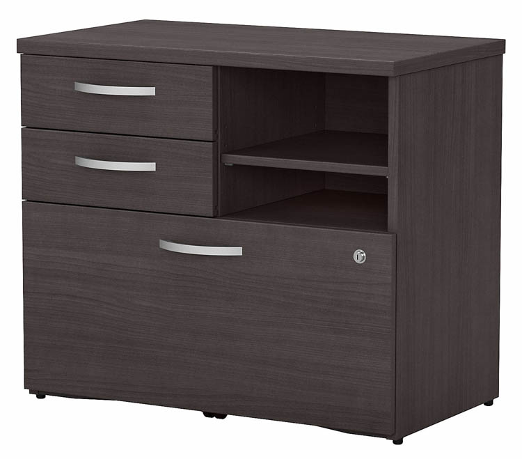 Office Storage Cabinet with Lateral File, Drawers and Shelves - Assembled by Bush
