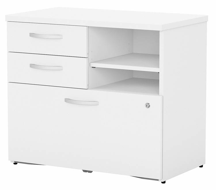 Office Storage Cabinet with Lateral File, Drawers and Shelves - Assembled by Bush