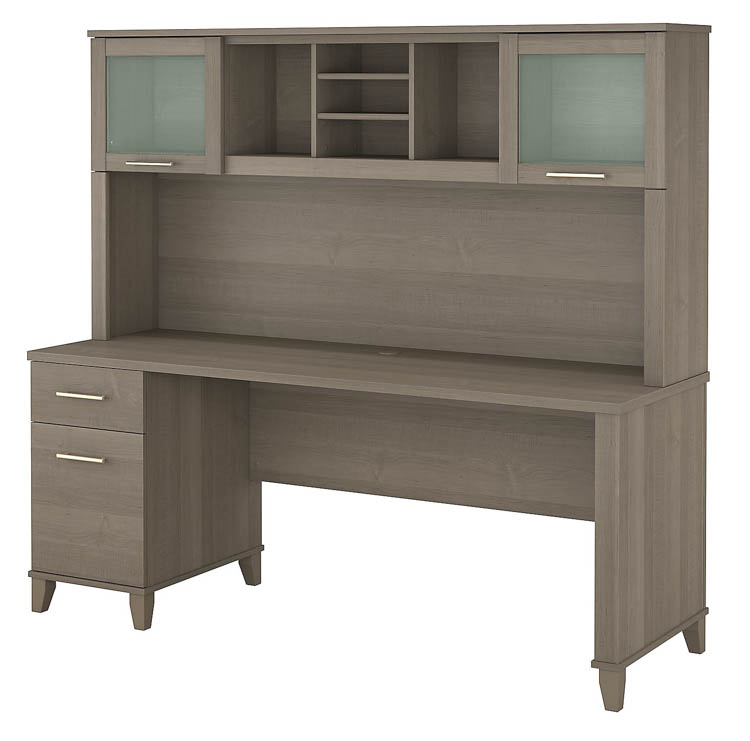 72in W Office Desk with Hutch by Bush