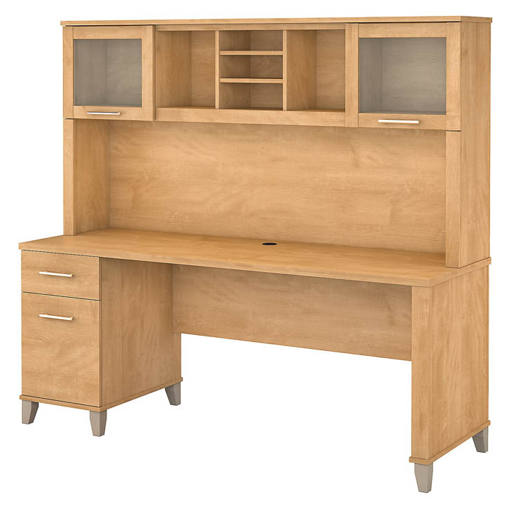 72in W Office Desk with Hutch by Bush
