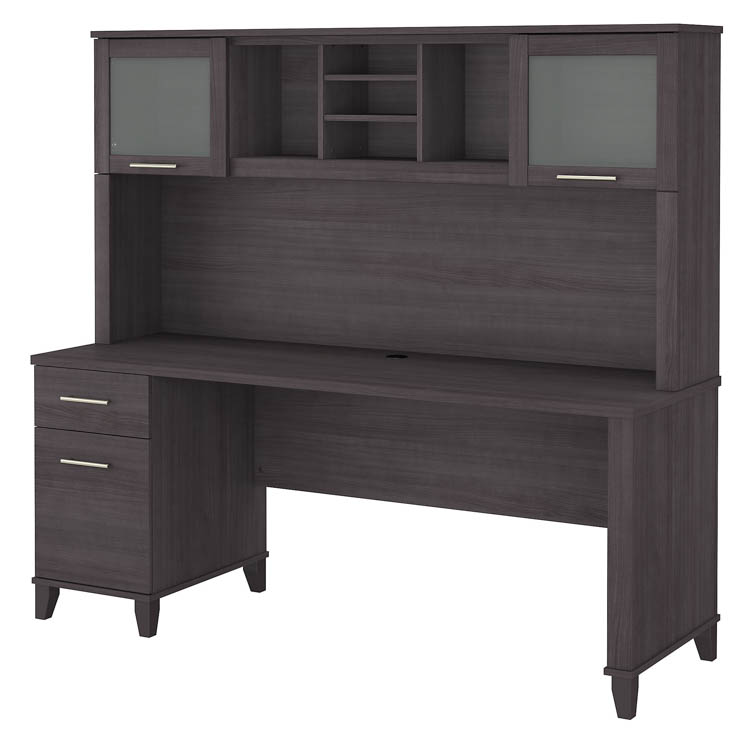 72in W Office Desk with Hutch by Bush
