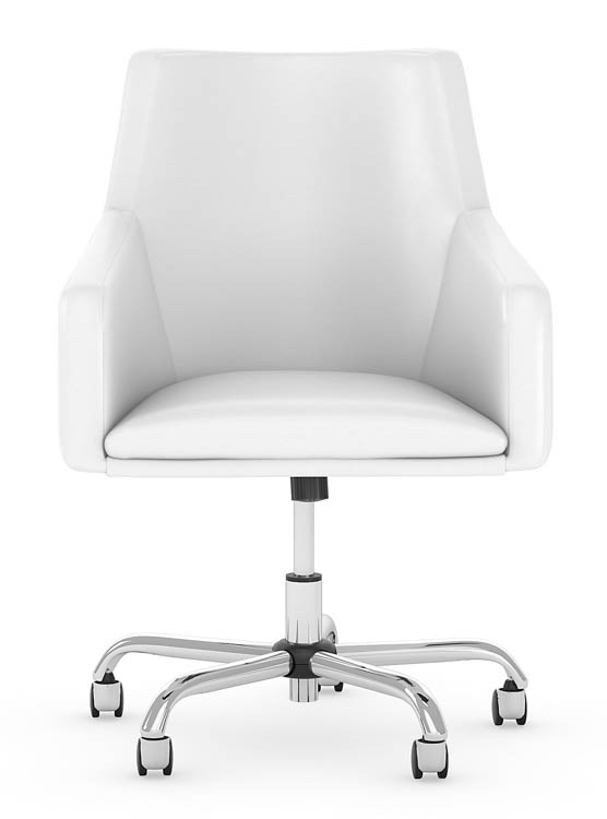 Mid Back Leather Box Chair by Bush