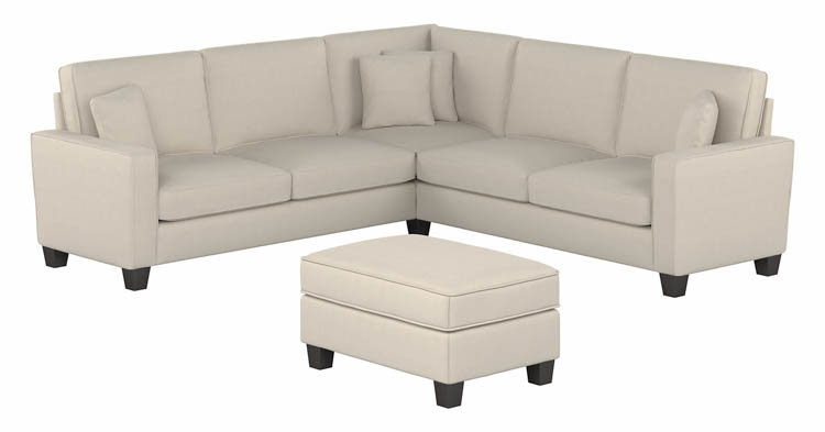 99in W L-Shaped Sectional Couch with Ottoman by Bush