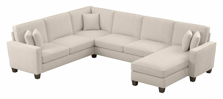128in W U-Shaped Sectional Couch with Reversible Chaise Lounge by Bush