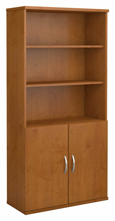 36in W 5 Shelf Bookcase with Doors by Bush