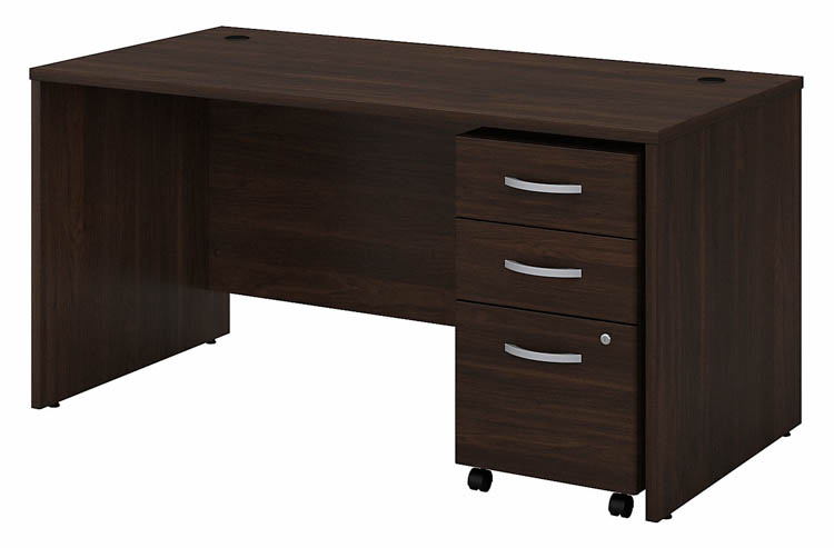 60in W x 30in D Office Desk with Assembled Mobile File Cabinet by Bush