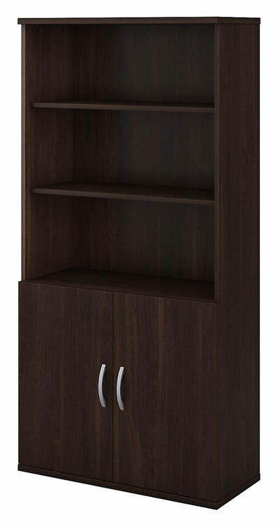 5 Shelf Bookcase with Doors by Bush