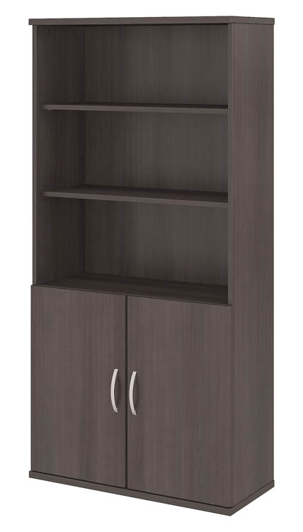 5 Shelf Bookcase with Doors by Bush