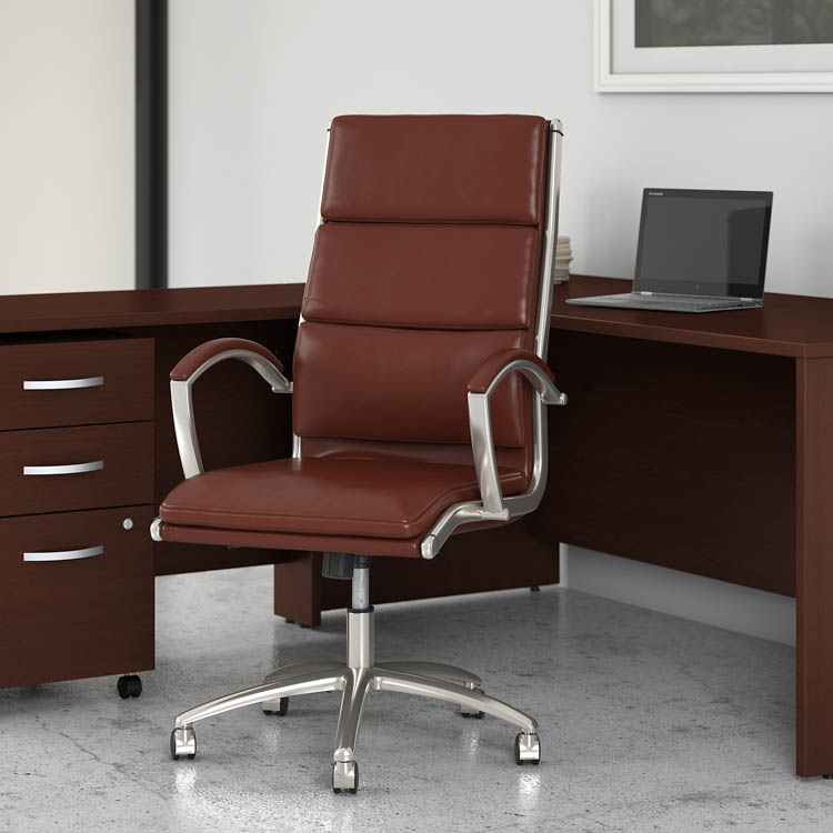High Back Leather Executive Office Chair by Bush