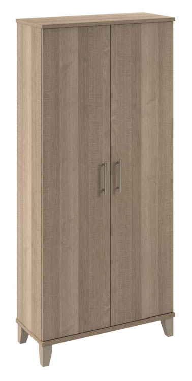 Tall Storage Cabinet with Doors and Shelves by Bush