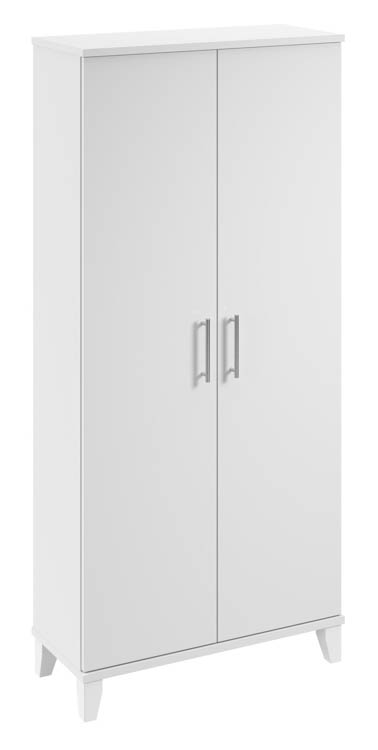 Tall Storage Cabinet with Doors and Shelves by Bush