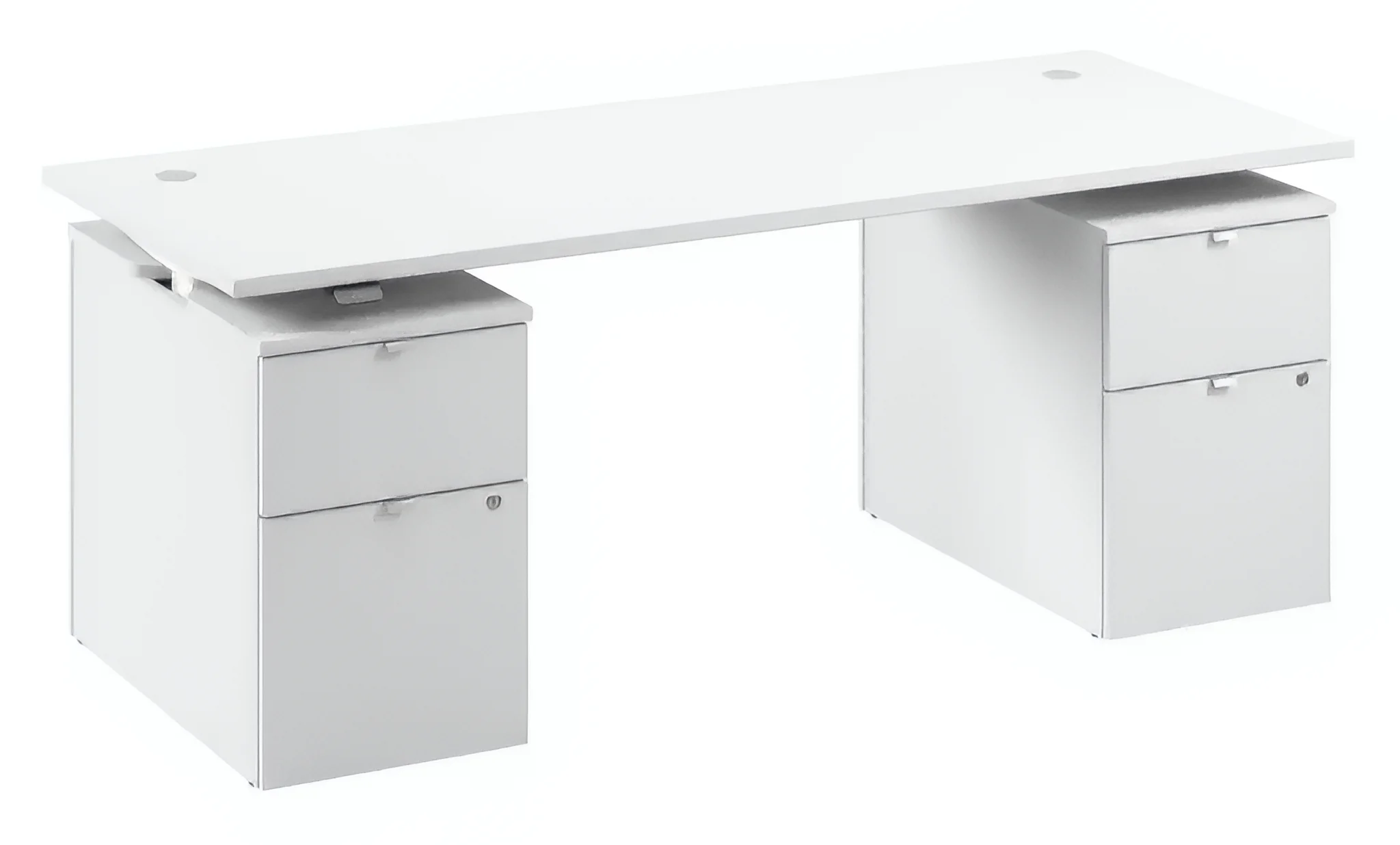 72in Electric Height Adjustable Standing Desk with Drawers by Bush in White
